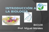 BIO100 Prof. Miguel Morales. Información de Contacto  Prof. Miguel Morales  Cel: 787-306-8209  Correo electrónico: mimora01@hotmail.com.
