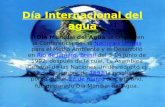 Día Internacional del agua El Día Mundial del Agua se origina en la Conferencia de las Naciones Unidas para el Medio Ambiente y el Desarrollo en Río de.