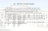 EL NEOCLASICISMO El Neoclasicismo se desarrolla desde finales del siglo XVIII, prolongándose oficialmente en la primera mitad del siglo XIX. Surge en Italia,