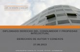 DIPLOMADO DERECHO DEL CONSUMIDOR Y PROPIEDAD INTELECTUAL DERECHOS DE AUTOR Y CONEXOS 27.06.2013.