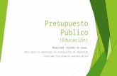 Presupuesto Público (Educación) Modalidad “Estudio de casos” Ruta para el encontrar el presupuesto de Educación Licenciado Erik Nolberto Guerrero Milián.