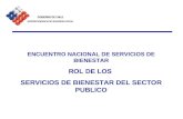 GOBIERNO DE CHILE SUPERINTENDENCIA DE SEGURIDAD SOCIAL ENCUENTRO NACIONAL DE SERVICIOS DE BIENESTAR ROL DE LOS SERVICIOS DE BIENESTAR DEL SECTOR PUBLICO.