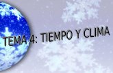 1.Qué es TIEMPO. Qué es CLIMA. 2.Los elementos que sirven para medir tiempo y clima: 2.1. Temperatura 2.2. Precipitaciones (lluvia, nieve) 2.3. Presión.