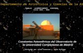 Departamento de Astrofísica y Ciencias de la Atmósfera TRABAJO ACADÉMICAMENTE DIRIGIDO Curso 2003 - 2004 Constantes Fotométricas del Observatorio de la.
