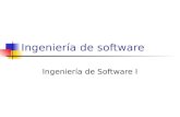 Ingeniería de software Ingeniería de Software I. Temas Definición de Ingeniería de Software Etapas del proceso de desarrollo de software Modelos de desarrollo.