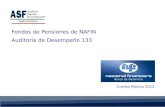 Cuenta Pública 2012 Fondos de Pensiones de NAFIN Auditoría de Desempeño 133.