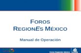 Foros RegionEs México F OROS R EGION E S M ÉXICO Manual de Operación.