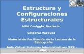 Sistemas Administrativos – 2do Cuatrimestre 2013 Estructura y Configuraciones Estructurales Material de Facilitación de la Lectura de la Bibliografía Aula.