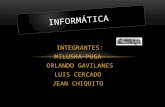 INTEGRANTES: MILUSKA PUGA ORLANDO GAVILANES LUIS CERCADO JEAN CHIQUITO INFORMÁTICA.