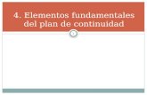 4. Elementos fundamentales del plan de continuidad 1.