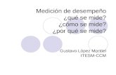 Medición de desempeño ¿qué se mide? ¿cómo se mide? ¿por qué se mide? Gustavo López Montiel ITESM-CCM.