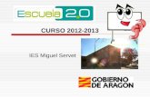 CURSO 2012-2013 IES Miguel Servet. Equipamiento GENERAL ESO  13 aulas con Pizarras digitales interactivas (PDIs) en la ESO que suponen: Un ordenador.