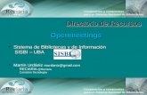 Directorio de Recursos Openmeetings Sistema de Bibliotecas y de Información Sistema de Bibliotecas y de Información SISBI – UBA SISBI – UBA Martín Urdániz.