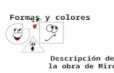 Descripción de la obra de Miró Formas y colores. 1.