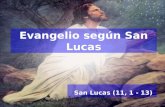 Evangelio según San Lucas San Lucas (11, 1 - 13)