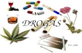 DROGAS. Tipos de Drogas Cocaína Es un potente estimulante cerebral, muy similar en su acción a las anfetaminas, provoca sensaciones de gran fuerza muscular.