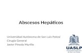 Abscesos Hepáticos Universidad Autónoma de San Luis Potosí Cirugía General Javier Pineda Murillo.