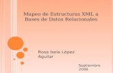 Mapeo de Estructuras XML a Bases de Datos Relacionales Rosa Isela López Aguilar Septiembre 2008.