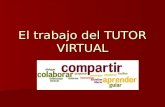 El trabajo del TUTOR VIRTUAL. Tutoría y tutor virtual El término tutoría se usa con frecuencia para identificar la docencia, por estar vinculada al acompañamiento.