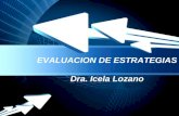 Page 1 EVALUACION DE ESTRATEGIAS Dra. Icela Lozano.