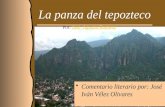 La panza del tepozteco Comentario literario por: José Iván Vélez Olivares Por: José Agustín RamírezJosé Agustín Ramírez.