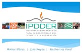 Mikhail Pérez | Jose Reyes | Radhames Kalaf.  El Instituto Puertorriqueño para el Desarrollo del Deporte y la Recreación (IPDDR), bajo el Departamento.