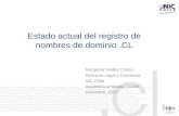 Estado actual del registro de nombres de dominio.CL Margarita Valdés Cortés Directora Legal y Comercial NIC Chile Asamblea ampliada CNNN Diciembre, 2007.