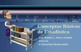 Conceptos Básicos de Estadística Dra. Noemí L. Ruiz Limardo 2011-01 © Derechos Reservados.