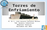 Torres de Enfriamiento M. En C. José Antonio González Moreno TGO. Químico Industrial Máquinas Térmicas Noviembre del 2014.
