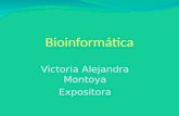 Bioinformática Victoria Alejandra Montoya Expositora.