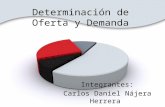 Determinación de Oferta y Demanda Integrantes: Carlos Daniel Nájera Herrera Kevin Martínez Muñoz.
