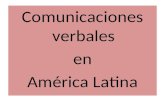 Comunicaciones verbales en América Latina. Variedades no geográficas de la lengua.