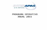 PROGRAMA OPERATIVO ANUAL 2011. INVERSIONES DE INFRAESTRUCTURA HIDRÁULICA, SANITARIA Y PLUVIAL POR MUNICIPIO MUNICIPIOINVERSIÓN CERRO DE SAN PEDRO2,400,000.