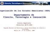 Clovis Baptista Director DCTI-OEA Segunda Reunión de Ministros y Altas Autoridades de Ciencia y Tecnología México DF, 27 de octubre, 2008 Organización.