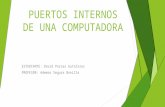 PUERTOS INTERNOS DE UNA COMPUTADORA ESTUDIANTE: David Porras Gutiérrez PROFESOR: Ademar Segura Bonilla.