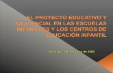 Aspectos básicos del Proyecto Educativo y Asistencial  Líneas generales de actuación pedagógica y asistencial.  Coordinación y concreción de los contenidos.