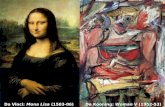 Da Vinci: Mona Lisa (1503-06) De Kooning: Woman V (1952-53)