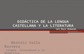 DIDÁCTICA DE LA LENGUA CASTELLANA Y LA LITERATURA Uri Ruiz Bikandi Beatriz Valle Barrera Lengua, literatura y su didáctica ~ Grupo 35~
