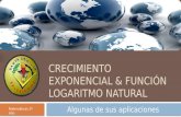 CRECIMIENTO EXPONENCIAL & FUNCIÓN LOGARITMO NATURAL Algunas de sus aplicaciones Matemáticas 2º Año.