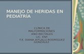 MANEJO DE HERIDAS EN PEDIATRÍA CLÍNICA DE MALFORMACIONES ANO-RECTALES LIC. ENF. T.E. DIANA XITLALLI RODRÍGUEZ GONZÁLEZ.