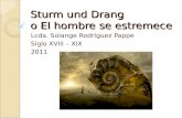 Sturm und Drang o El hombre se estremece Lcda. Solange Rodríguez Pappe Siglo XVIII – XIX 2011.