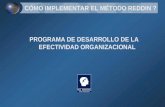 PROGRAMA DE DESARROLLO DE LA EFECTIVIDAD ORGANIZACIONAL CÓMO IMPLEMENTAR EL MÉTODO REDDIN ?