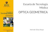 Escuela de Tecnología Médica OPTICA GEOMETRICA Herinolt Silva Araya.