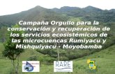Campaña Orgullo para la conservación y recuperación de los servicios ecosistémicos de las microcuencas Rumiyacu y Mishquiyacu - Moyobamba.