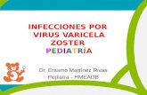 INFECCIONES POR VIRUS VARICELA ZOSTER PEDIATRÍA Dr. Erasmo Martínez Rivas Pediatra - HMEADB.