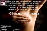 Se ha hablado de un boom de esa afección (cáncer de mama) en Venezuela. Por lo pronto, es la segunda causa de enfermedad y muerte por cáncer en las venezolanas.