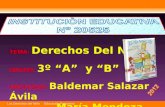 Los Derechos del Niño Educación Parvularia TEMA: Derechos Del Niño GRADO: 3º “A” y “B” PROFESOR: Baldemar Salazar Ávila María Mendoza Ardiles.