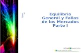 Equilibrio General y Fallas de los Mercados Parte I TEMA X.