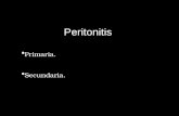 Peritonitis Primaria. Secundaria.. La peritonitis primaria De causa extraabdominal. No amerita tratamiento quirúrgico. Las causas mas frecuentes son: