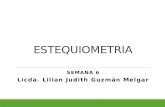 ESTEQUIOMETRIA SEMANA 6 Licda. Lilian Judith Guzmán Melgar.